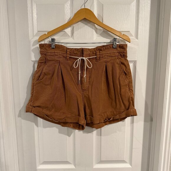 Paige Burt Orange Shorts Size 32 EUC w/ Drawstring and Button Zip Closure - Picture 1 of 8